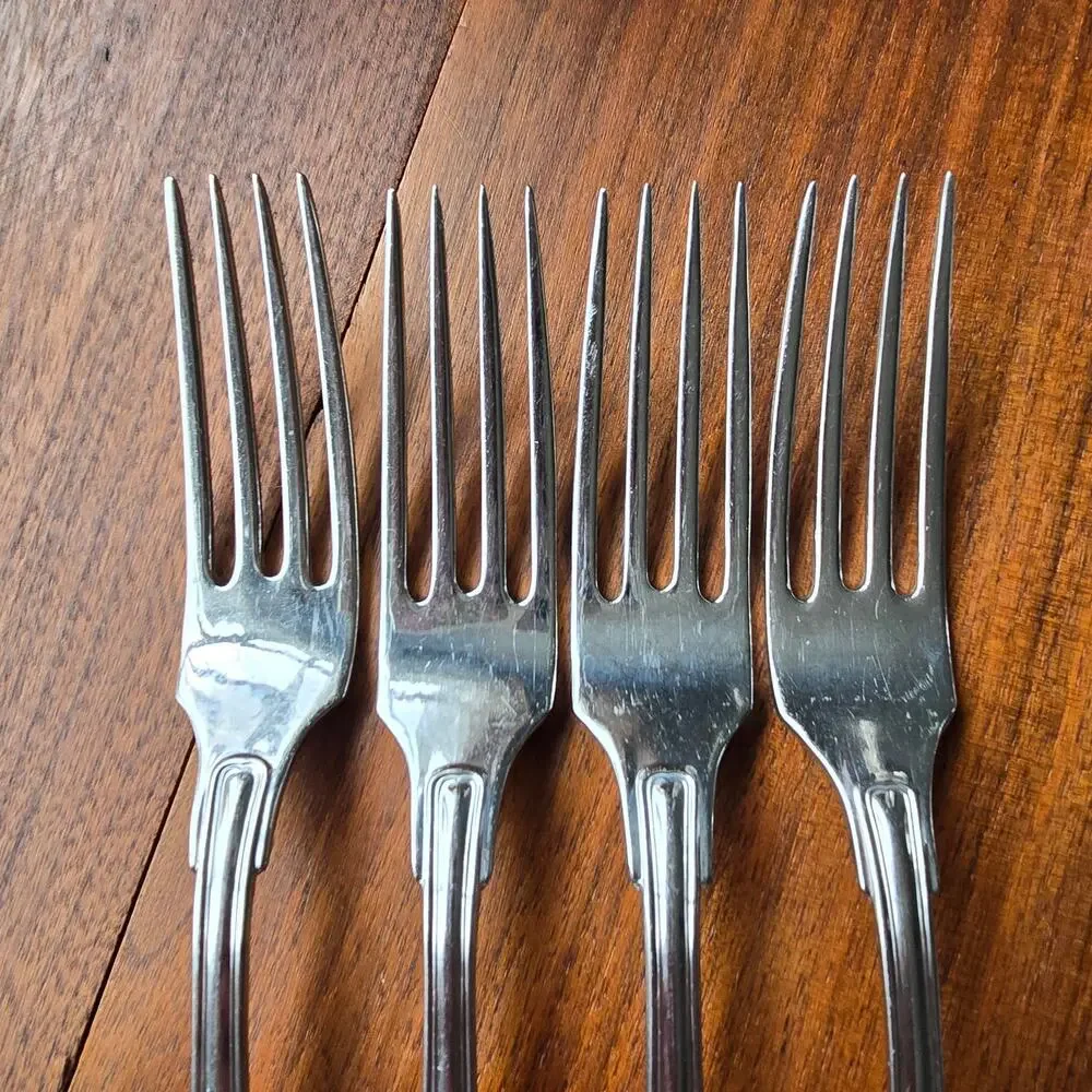 Towle Hamilton Dinner Forks Stainless Steel Germany 18/8 Satin Handle Set of 4